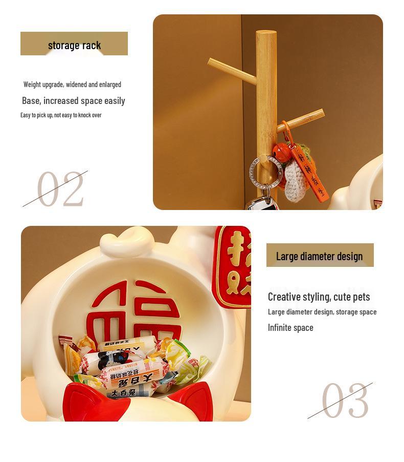 Glückskatze Harz Schlüsselanhänger für Haus- & Kinderzimmerdekoration