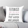 Feminism Definition Pillowcase Polyester Linen Velvet Printed Zip Decor Car Cushion Cover 45X45