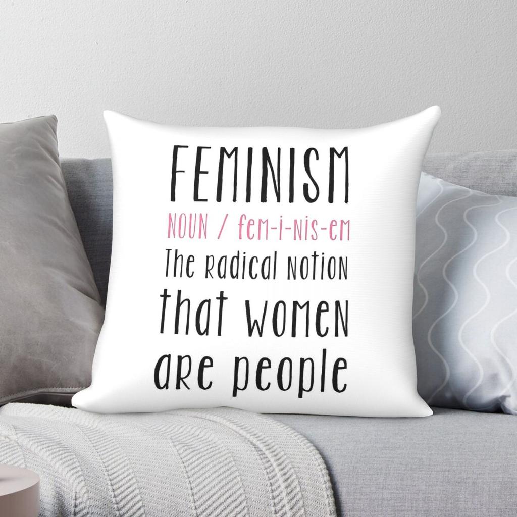 Feminism Definition Pillowcase Polyester Linen Velvet Printed Zip Decor Car Cushion Cover 45X45