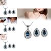 Multicolor Crystal Earring Necklace Pack With Alloy Material For Trendy Women