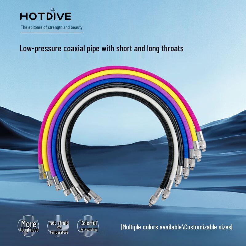 HOTDIVE 360° Вращающийся плетеный шланг низкого давления Custom Length (Up to 1 Meter)