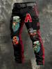 Y popular D printed men's trousers retro overalls new punk men's clothing independent