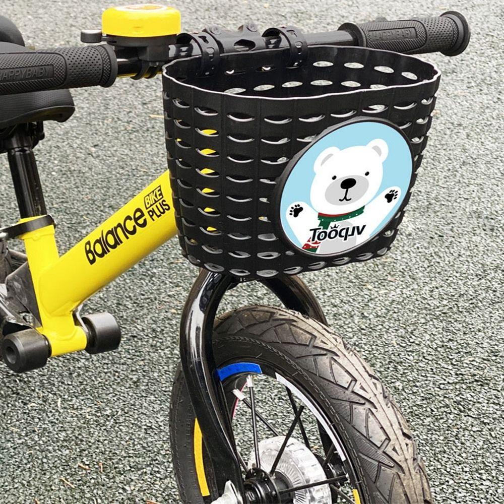 Multicolors Children Kids Basket Cartoon Patten Student Front Basket  Bike Accessories