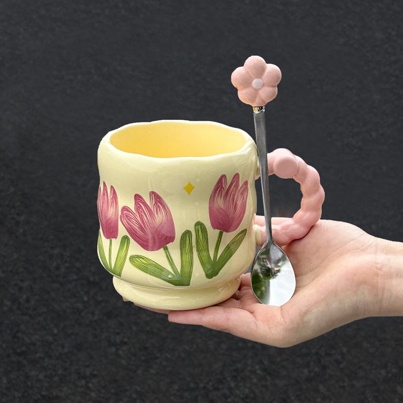 Hochwertige Tulpentassen, niedliche Keramiktassen, Geburtstagsgeschenke für Freundinnen und Freunde, praktische Souvenirs