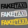 4 pezzi divertente porta finestra auto decalcomania del vinile riflettente impermeabile rimovibile FALSO TAXI adesivo per auto adesivo distintivo dell'emblema Car Styling