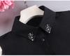 Versatile Women's White Beaded Detachable Shirt Collar for Sweaters – Autumn and Winter Accessory