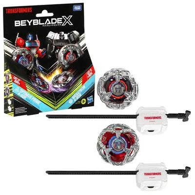 Beyblade X Transformers Kolaborace Optimus Prime vs Megatron Sada se 2 Bleyblady 2 Bojové Bleyblady Hračka pro kluky a holky Věk 8 4-60P 4-80B Vícebalení &