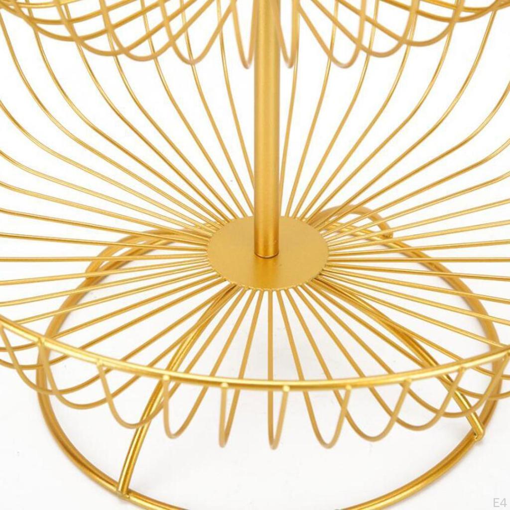 Standing Fruit storage Basket, Round Iron Household Plate Tray