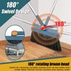 Folding Broom Dustpan Floor Brush Set Long Handle 180°Rotating Floor Broom Squeegee Dustpan Set Durable Home Clean Tools