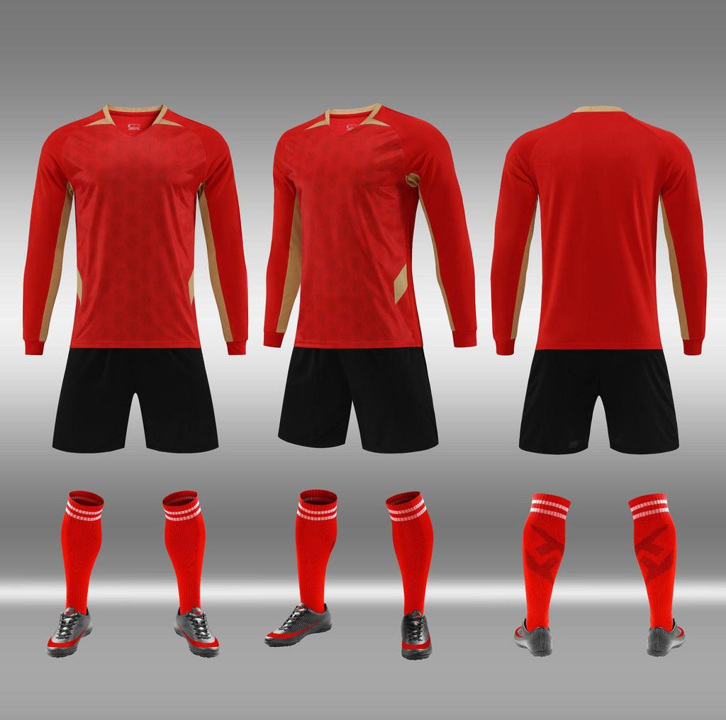 Kelme Long Sleeve Football Training Suit - Round Neck, Breathable, Spring/Autumn.