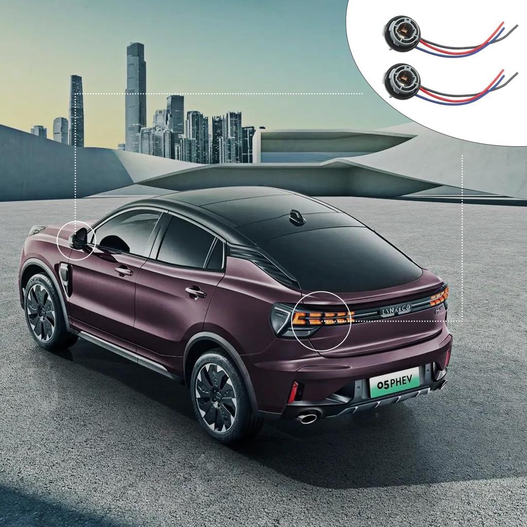 2PCS 1157 LED Bulb Socket Plug, Waterproof Turn Signal Brake Light Tail Light Socket Harness, Base Plug Connector Professional Car Accessories Fits