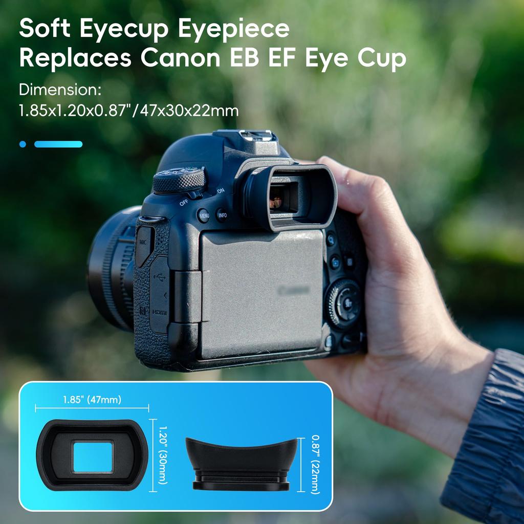 Extension Type Compatible with Canon EOS 6D Mark 5D Mark Kiss X70 Eyepiece Eyecup/Eyepiece 850D, II, 6D, II, 5D, 90D, 80D, 9000D, 70D, 60D, X10i, X10,