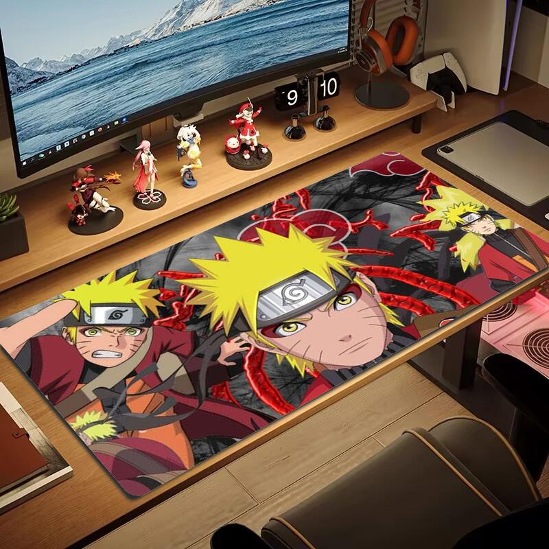 Anime NARUTO Χρωματιστό Επιθέμα Ποντικιού Μεγάλο Μαξιλάρι Τραπεζιού Παιχνιδιών Αντιολισθητικό για Laptop Tablet Μεγάλο Επιθέμα Ποντικιού XXL Στρώμα Mini PC Playmat Με Κλειδωμένη Άκρη