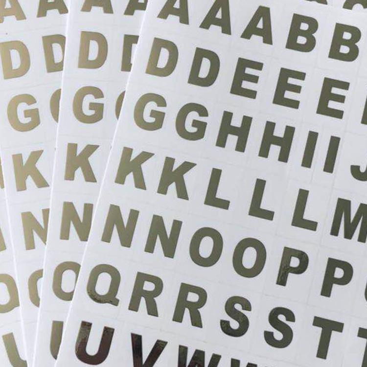 Creative Palm Letter Transparent Hot Stamping Children's Stickers