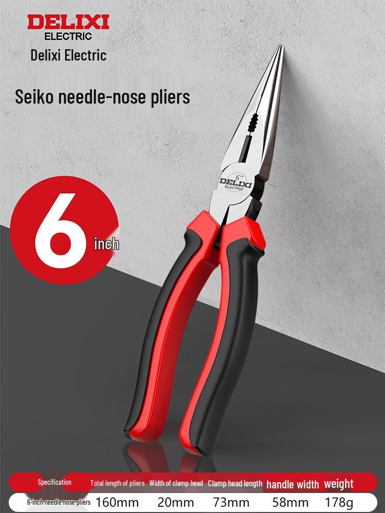 Delixi Electric Multifunctional High Hardness Tiger Pliers - Wire Cutters and Clamps for Household and Industrial Use