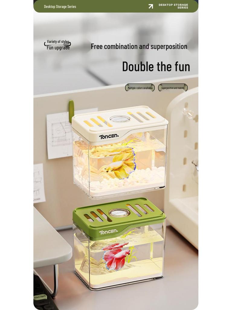 Large Eco-Aquarium Turtle Tank with Climbing Platform and Breeding Box