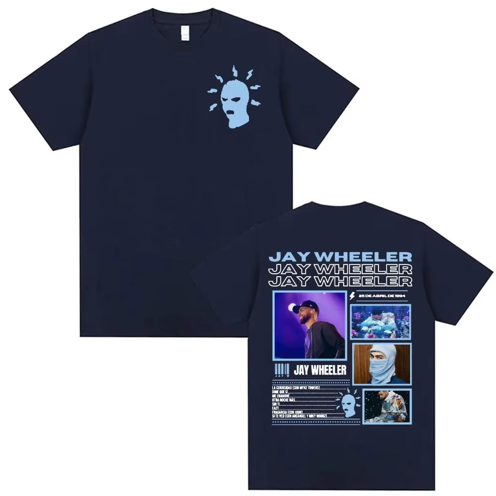 Rapper Jay Wheeler Album Tour Cover Tshirts Men Women Fashion Trend Vintage T Shirt pure Cotton 2026 summer Short Sleeve Top