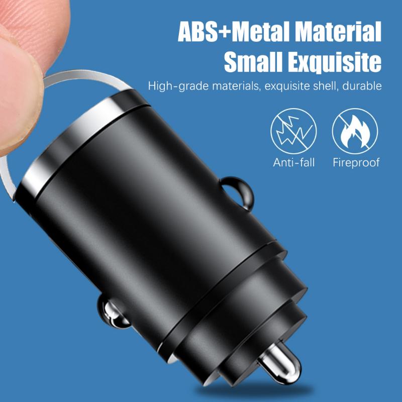 Mini 100W USB Car Charger Type C QC3.0 PD Car Chargers Fast Charging Auto Phone Charger Adapter for Iphone Samsung Huawei Xiaomi