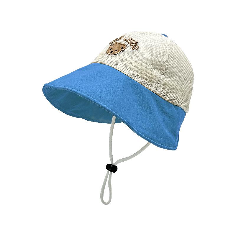 

Children s Hats Summer Large Brim Fisherman s Hats Baby Casual and Versatile Sun Hats Boys and Girls Breathable Mesh Hats Baseball Caps 54-56Cm (older child)