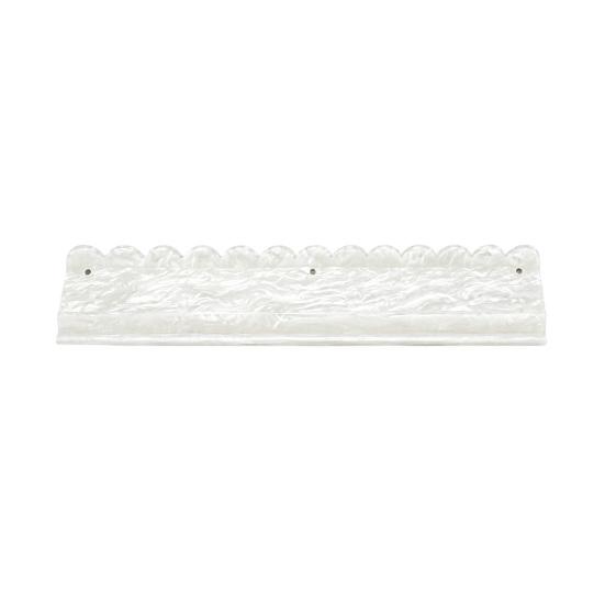 1/4Pcs Mahjong Rack with Detachable Magnetic Pusher Scalloped Acrylic Mah Jongg Tile Holder