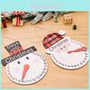 Charming Wooden Christmas Calendar Featuring Cartoon Snowman And Santa Claus Design