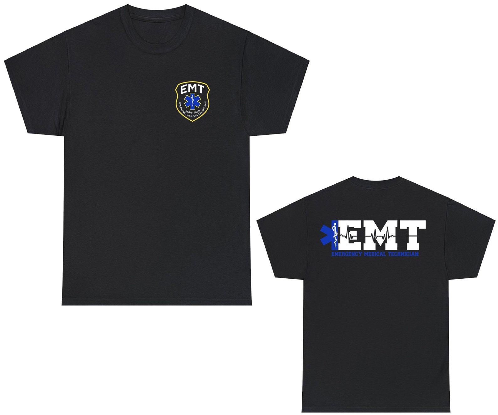 EMT Emergency Medical Technician Nurse Paramedic Logo T-Shirt Size S to 5XL M
