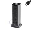 Multiple Plug Outlet Tower 110V Vertical Stand Plastic Texture Power Strips Tower Electrical Socket for Multiple Device