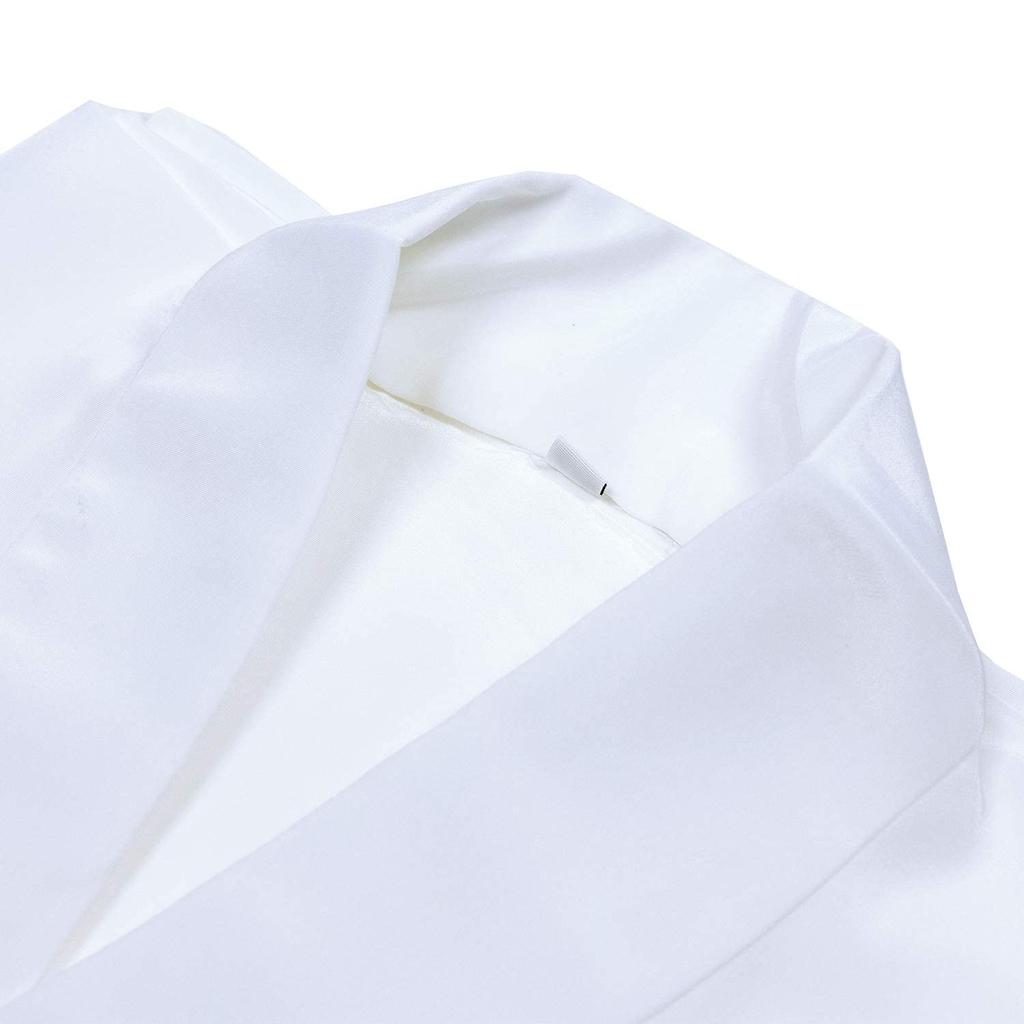 Long Washable Half Collar for [KYOETSU] Undergarment, Undergarment, Men, Men's (L, White)