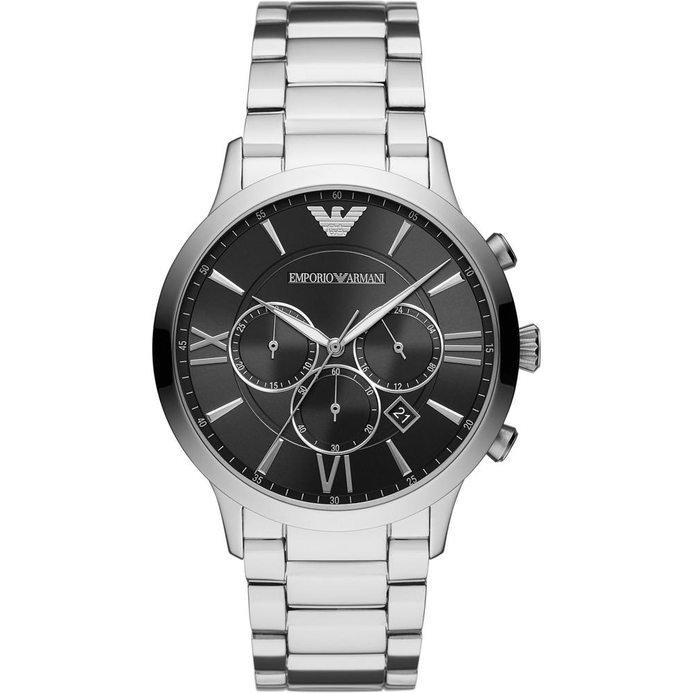 

Emporio Armani Giovanni Black Silver Metal Men s Quartz Chronograph AR11208 чёрный
