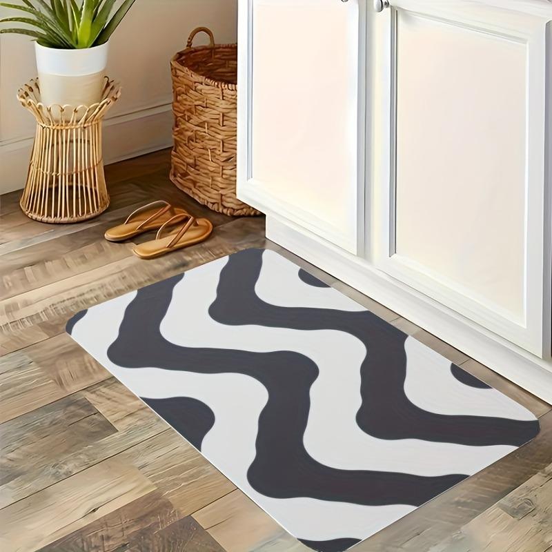 1PC Flowers Pattern Kitchen Rug Non-Slip Door Mat Pop Design Bathroom Rug Bath Mat Carpet for Home Sink Laundry Decoreeree