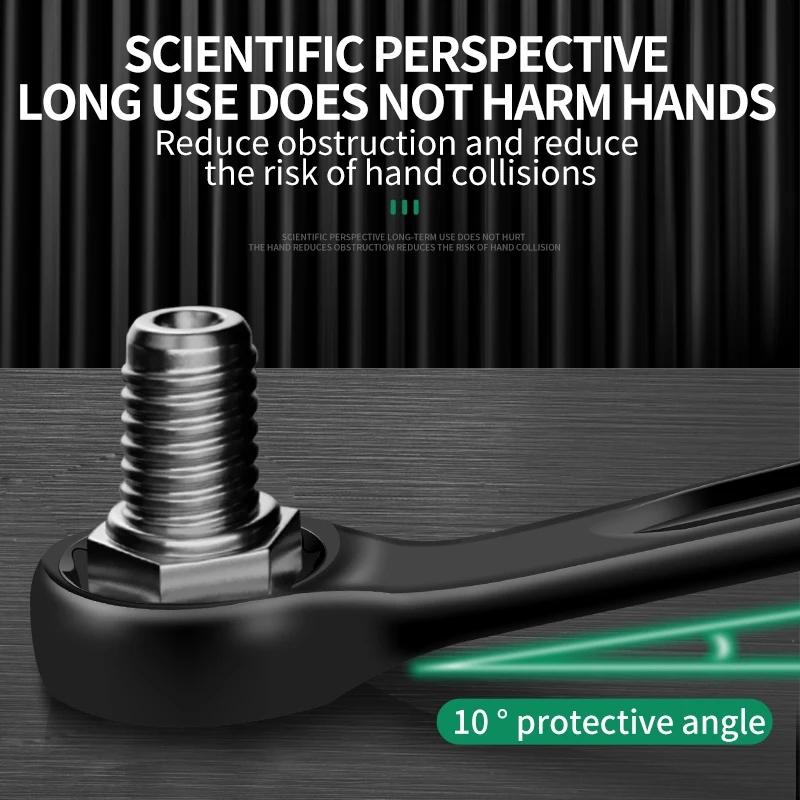 Dual-purpose Wrench 8mm-32mm Metric Collection of Double Offset Ring Wrench Open-end Universal Wrench Automotive Repair Hand Tools