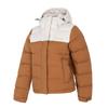 Columbia Omni-Heat Logo Pattern Color Block Zipper Hooded Warm Puffer Jacket Women outerwear White Brown WR9464-224