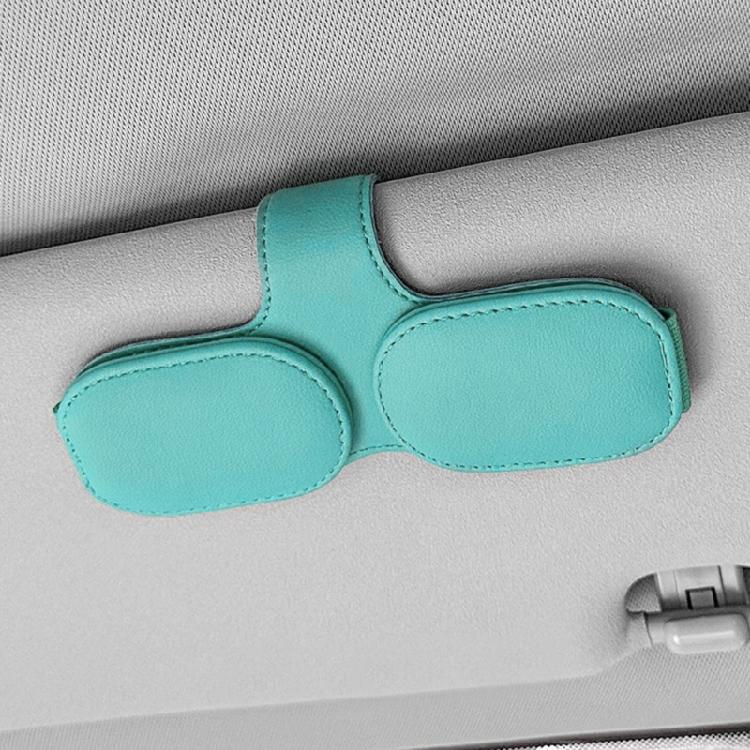 Multifunction Leather Sunglasses Card Holder Car Sun Visor Glasses Mount Hanger