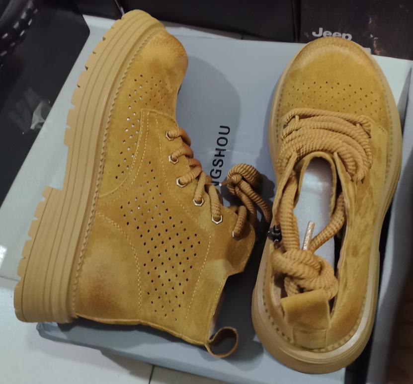 Retro Martin Boots Men's Autumn Short Boots Versatile Big Yellow Boots British Style Thick-soled Wear-resistant Boots