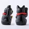 Gingado Maneki Neko Black Lacquer Right Paw Made of Lucky Good Feng Shui Takaoka Copperware Maneki Neko (Large - 16cm) Finish, Raised, Metal, Cat,