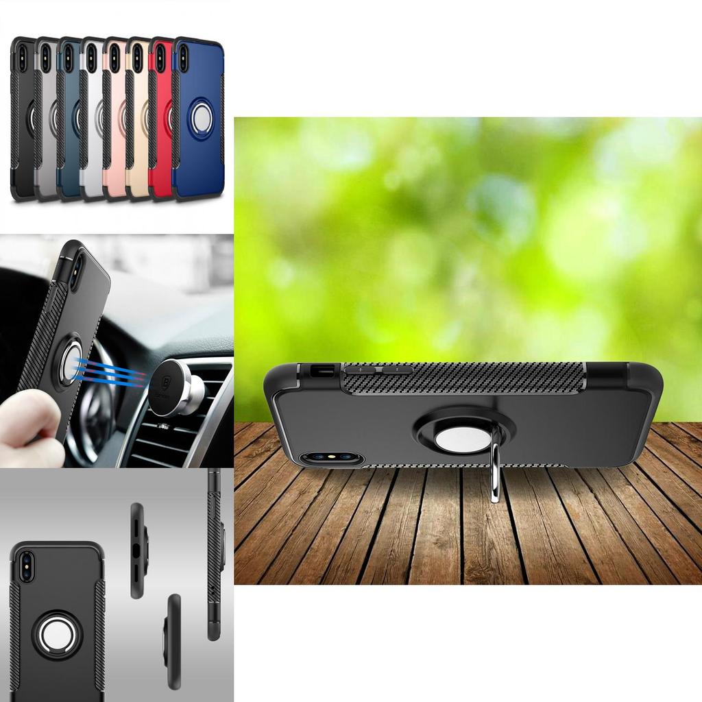 Hybrid Armor Hard Protective Case Rugged Shockproof Ring Holder Cover Kickstand