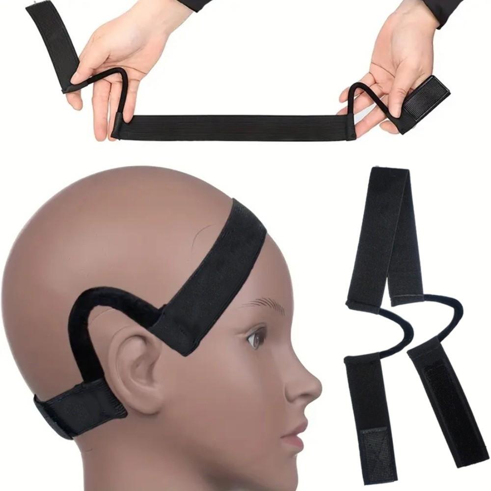 Adjustable Black Lace Wig Band Comfortable Wig Edges Wrap Ear Hanger Melting Band  for Lace Wigs