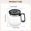 Glass Coffee Mug with Handle Convenient Elegant Comfortable Grip 16oz Water Drinking Cup