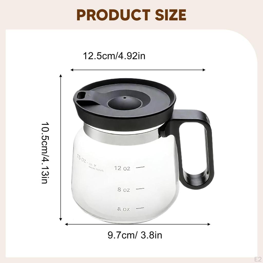 Glass Coffee Mug with Handle Convenient Elegant Comfortable Grip 16oz Water Drinking Cup
