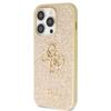 Etui Do iPhone 14 Pro Guess Glitter Script Big 4G Złote