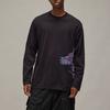 Y-3 Graphic Long Sleeve Top Comfortable Casual Animal Pattern Ribbed Crew Neck T-Shirt Men tops Black IX5037