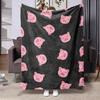 Cute Pig Head Print Blanket Soft All Season Couch Sofa Bed Throw Office Nap Camping Travel Home Decor