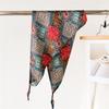 Imitation Silk Scarves For Women Thin Diamond-shaped Scarf Retro Bandanas Luxury Hijab Neckerchief Elegant Shawl Wraps