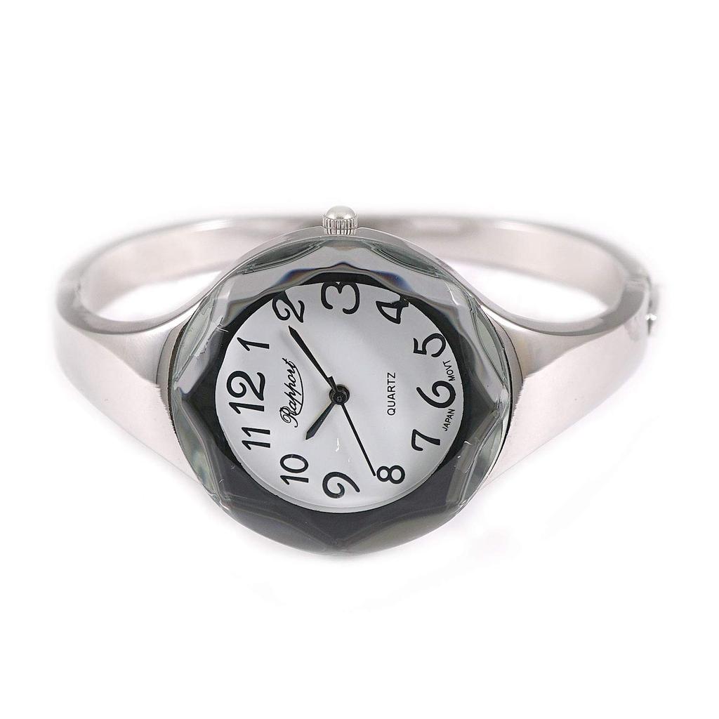 Laporte geschliffenes Glas Armbanduhr 164077 Damen Silber