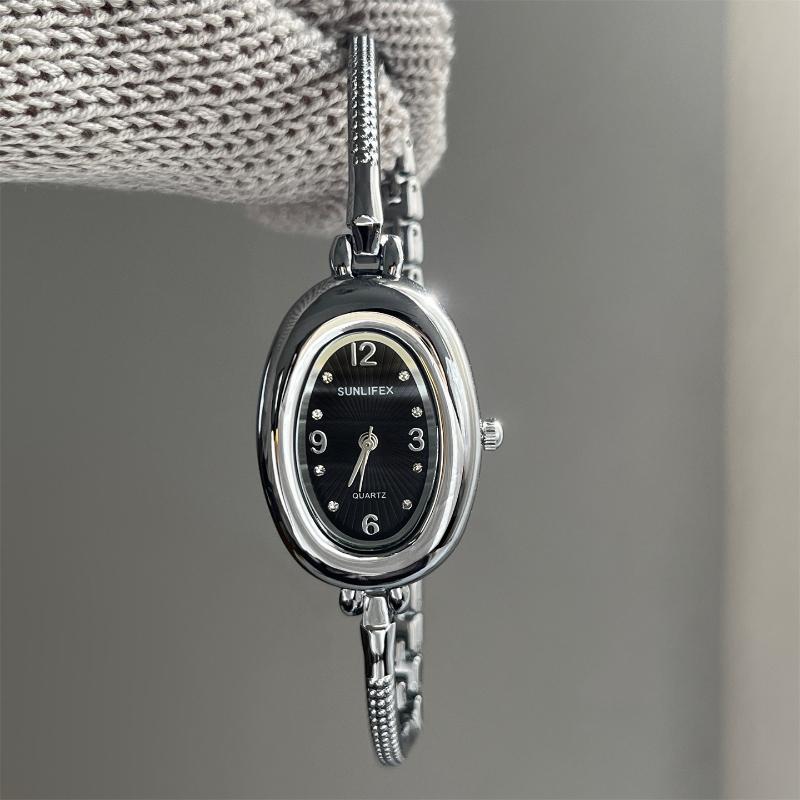 Orologio da polso di lusso da donna in quarzo dorato con cinturino in acciaio, orologio da polso analogico con quadrante ovale, orologi da donna, Dropshipping