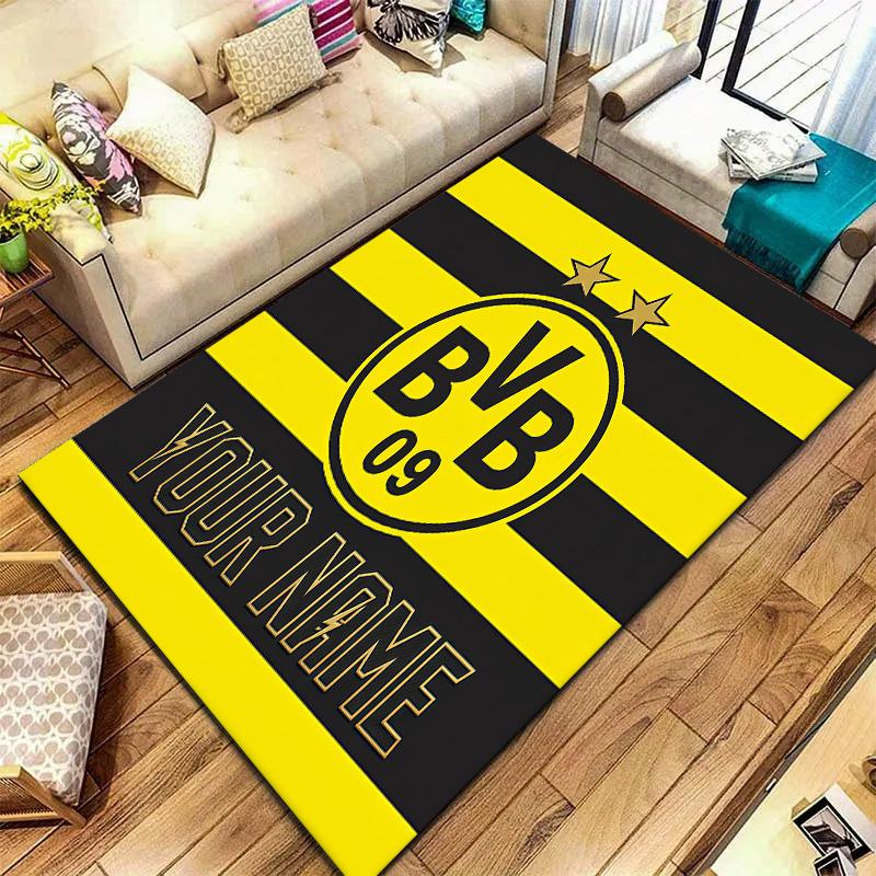 Bvb Custom Name Carpet Rug For Living Room Bedroom Home Sofa Decoration,Kids Play Non-slip Floor Mat