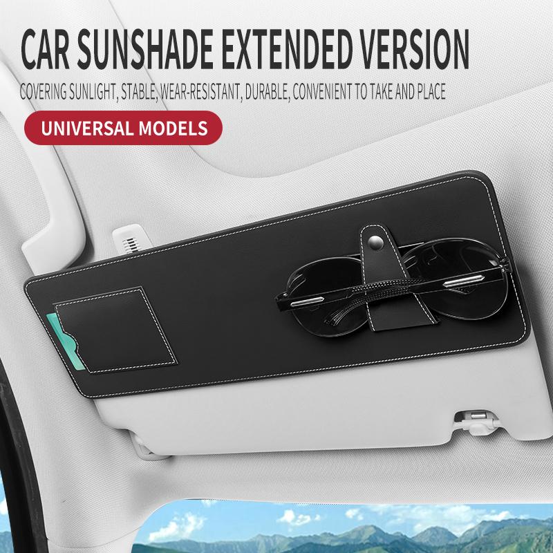 Car Sun Visor Extender Can Store Sundries Sun Blocker Car Window Glasses And Card Storage Blocker Universal For Auto Accessories