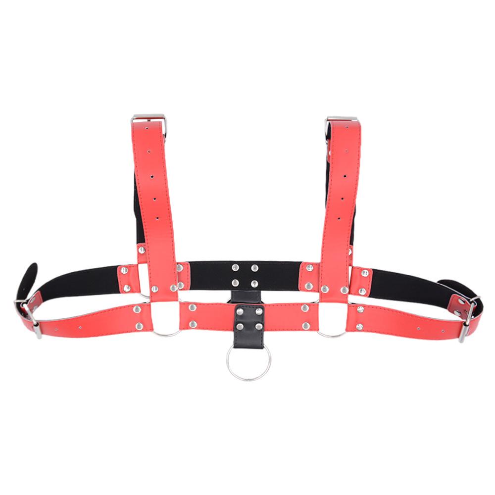 SM Cool Men's Clothes Binding Leather Sexy Clothes Stage Performance Toys Binding Clothing Armor