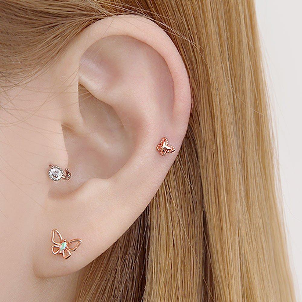 (1+1) Fashion Basic Butterfly Piercing One Side Sale