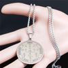 Collier pendentif en acier inoxydable, Design Sigil de l'archange, liste des termes occultes, amulette, bijoux pour hommes et femmes